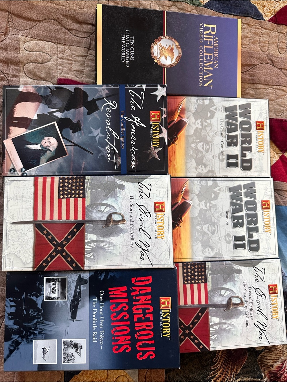 VHS, Civil War and World War II documentaries